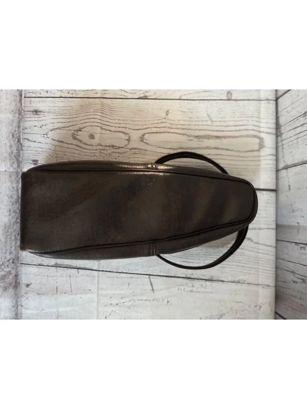 Vintage Brown Leather Zipper Wine Bottle Holder Carrier Handle Nice